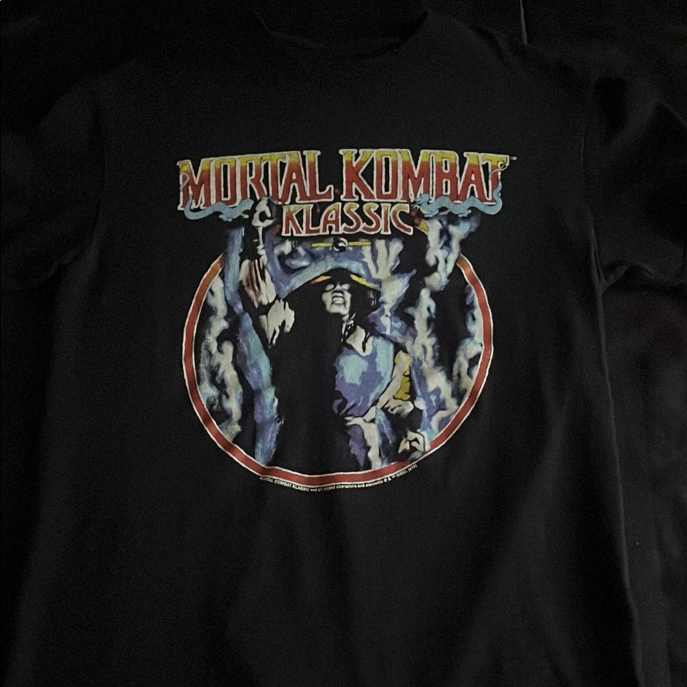 Black Short Sleeve Tee with Retro Graphic
